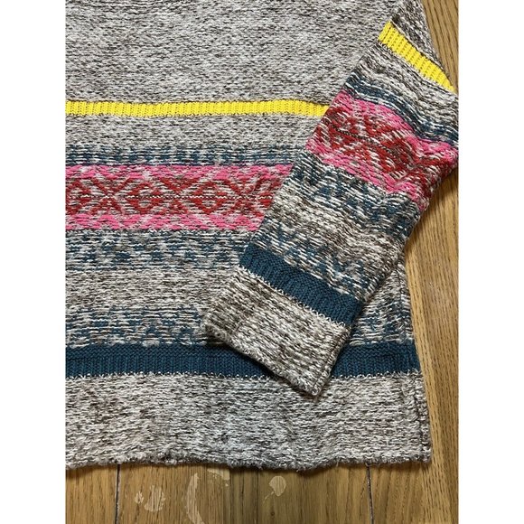 John Paul Richard Grey Striped Boatneck Sweater Boxy Size‎ PXL Acrylic - Picture 5 of 9